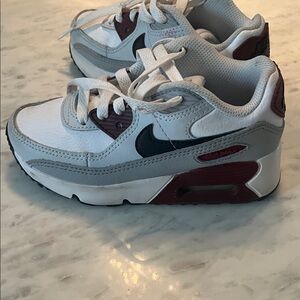 Nike Kids Sneakers - White, Gray, and Maroon